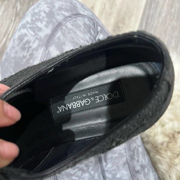 Dolce and Gabbana Black Oxford Dress Shoes Size 41.5 - Picture 3 of 8